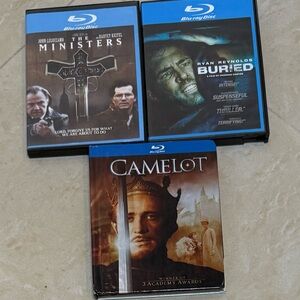 3 Movies : “Camelot “Warner Bros. Blu-ray Collection - The Ministers & Buried